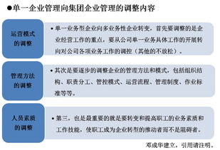 從單一企業管理向集團企業管理轉變 核心調整內容與實踐路徑